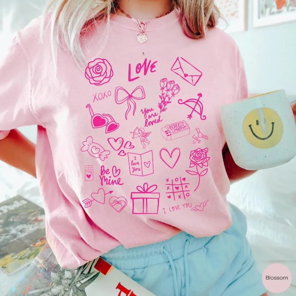 Valentines Day Shirt for Best Friend Gift for Valentine Day Shirt Gift for Girlfriend Galentines Day Girls Gift Girly Valentines