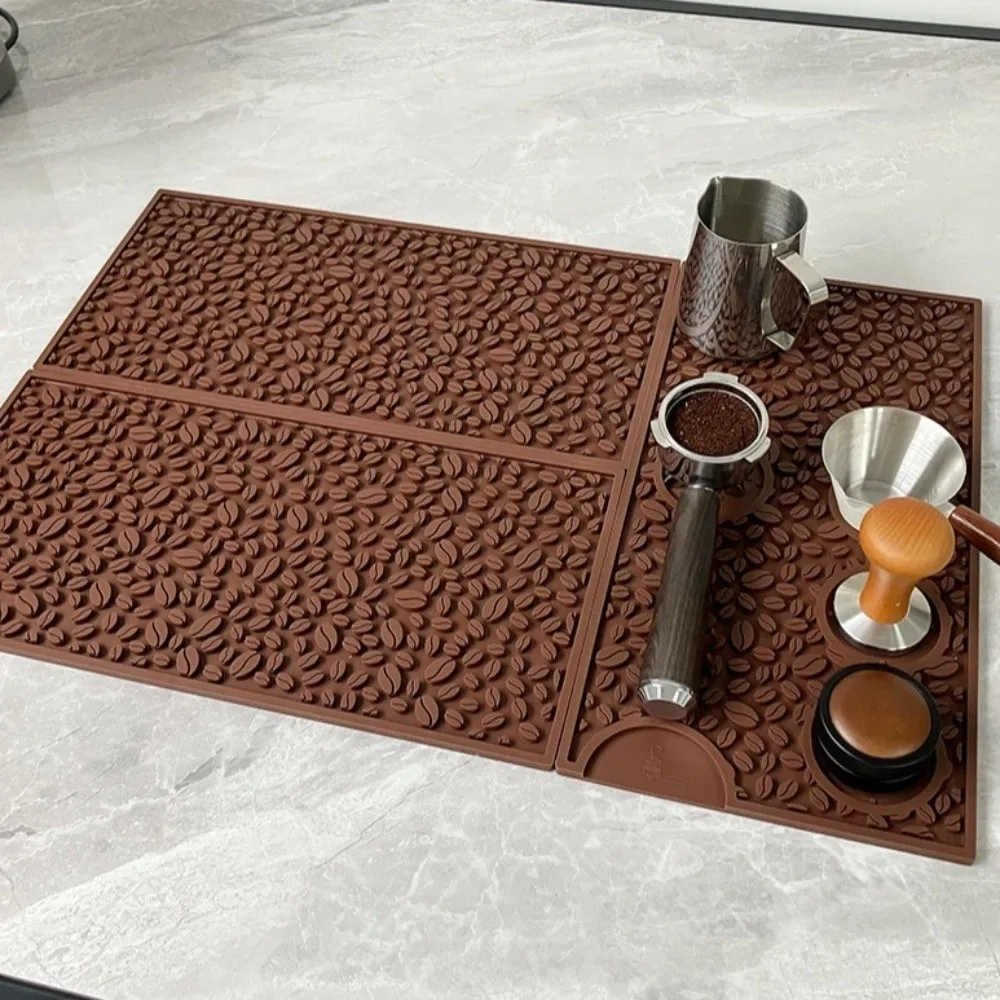 

Silicone Coffee Bean Mat Thermal Insulation Non-slip Drainage Mat Waterproof Coffee Accessories Anti-Slip Pad Coffee Bar