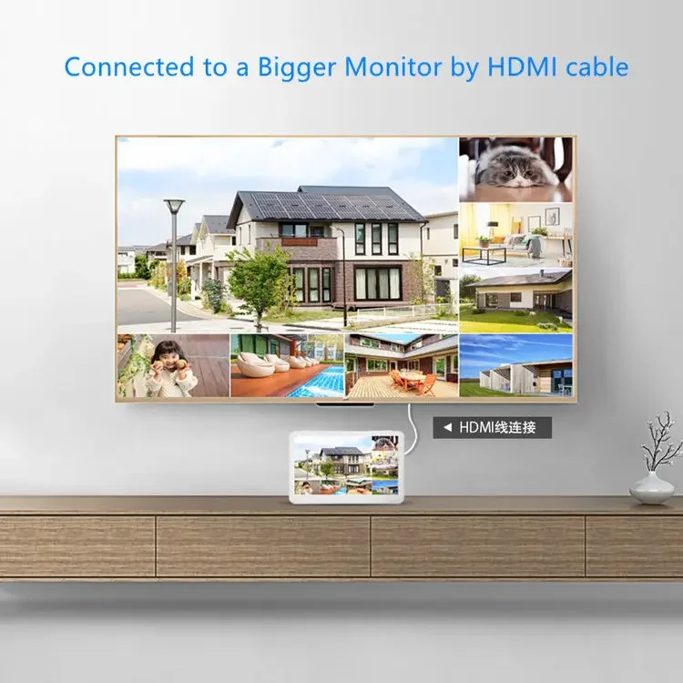 نظام كاميرا Jianvision 4K 8MP IP 4 قنوات تطبيق خارجي مع شاشة NVR وقرص القرص الصلب مقاس 12 بوصة