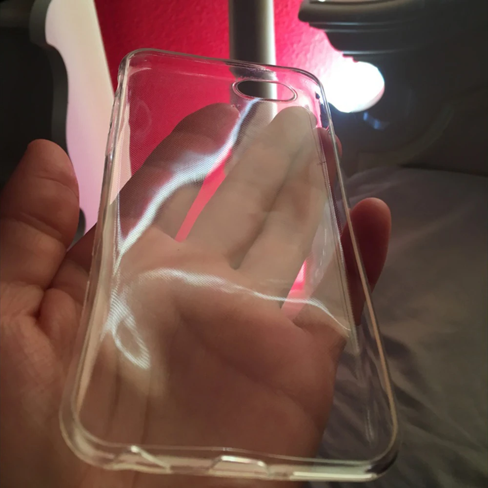 Funda de teléfono transparente para iPhone 6 Plus, carcasa trasera transparente de silicona TPU suave para iPhone 6S Plus