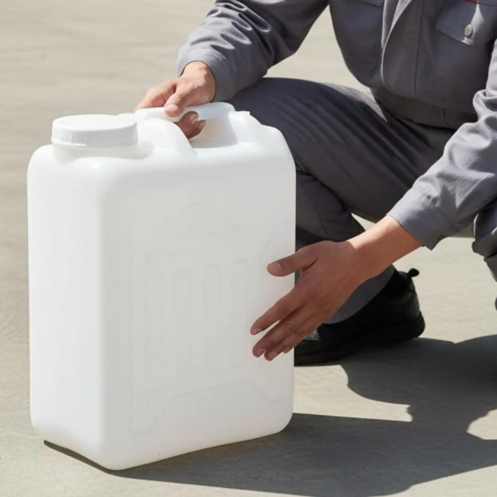 1 Pieces 25 Liter Plastic Jug Thickened Wide Mouth Storage Jug Sturdy Chemical Drum For Warehouse Farm Liquid Sealed Storage