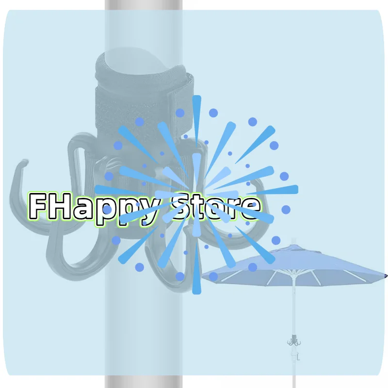 [MA]Durable Beach Umbrella Hanging 6 Hooks Towels Camera Bags Clothes Hanger Hook Camping Holder Trip Clip Beach Accessories[MA]