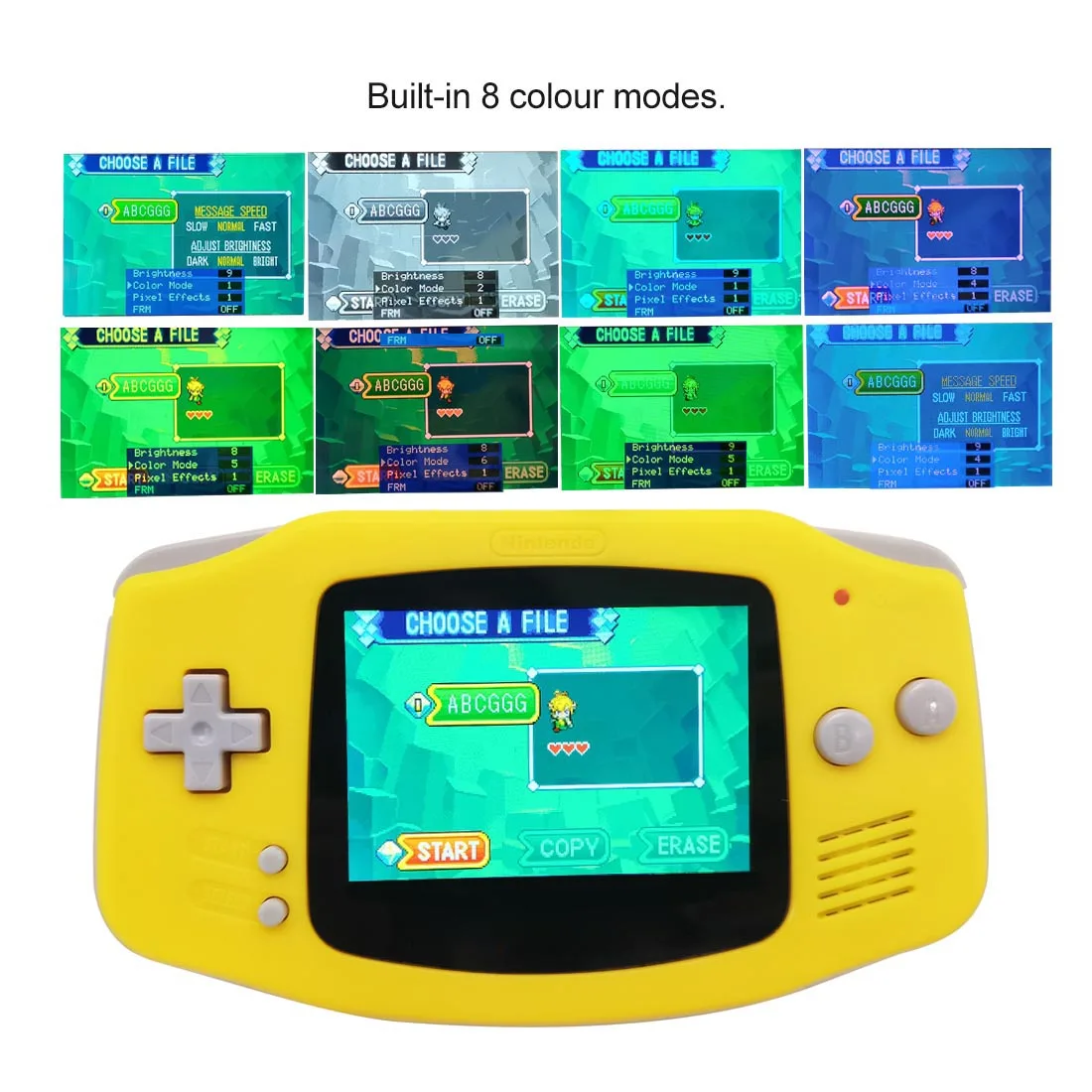 2023 New V5 Drop-in Pre-Laminated GBA IPS LCD High Backlight Brightness Screen for GameBoy Advance Housing Shell