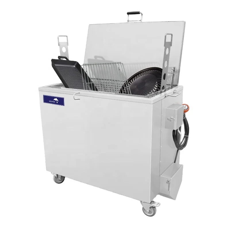 Skymen Factory Custom 3000W Restaurant Kitchen Heated Soaking Tank for BBQ Grills Hood Filters Bakery Pans Cleaning Tools