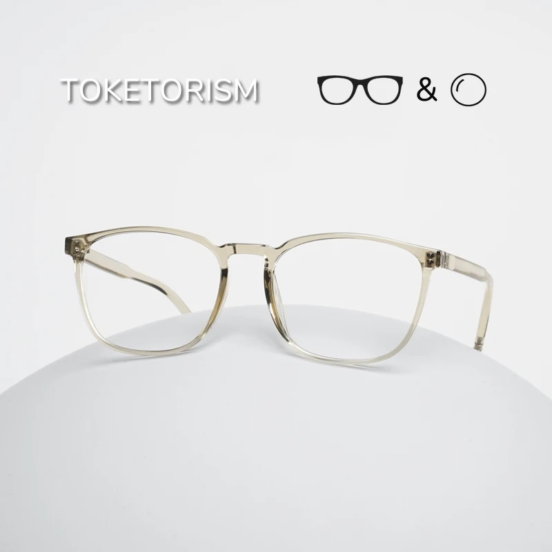 

Toketorism TR90 Reading Glasses For Men Transparent Women's Eyeglasses Optical Lenses With Recipe