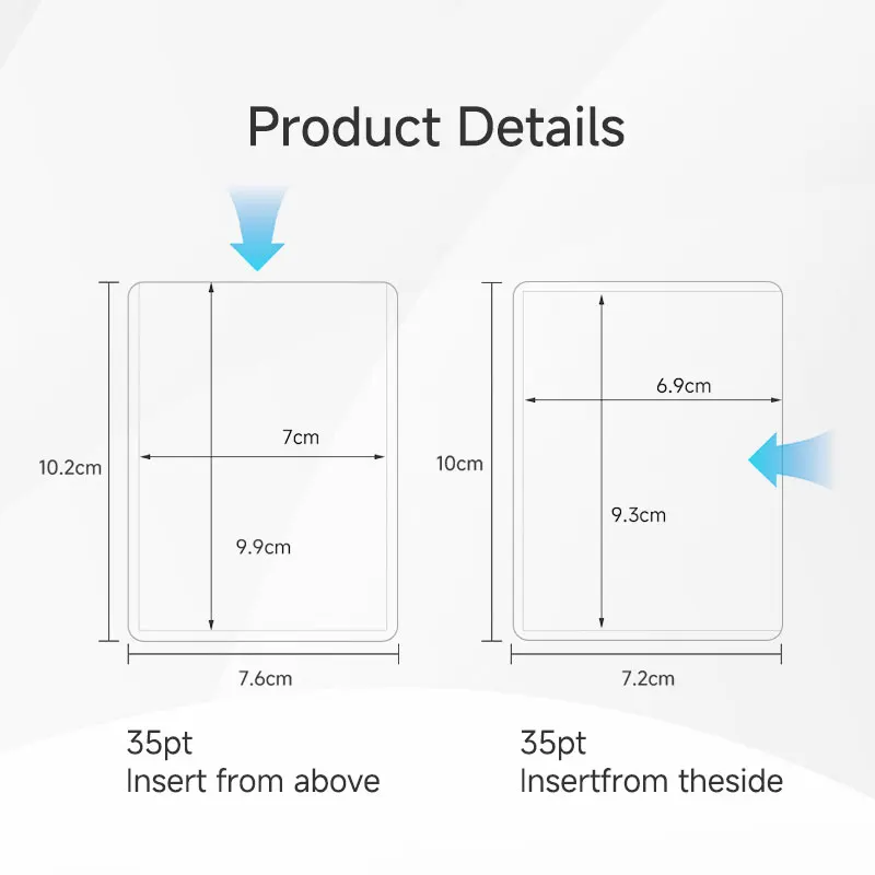 3 "x 4" 35PT بطاقات تداول عالية الجودة لللوادر العليا حافظة بطاقات صلبة حافظات بطاقات الأكمام لبوكيمون لـ YuGiOh Magic MTG #2