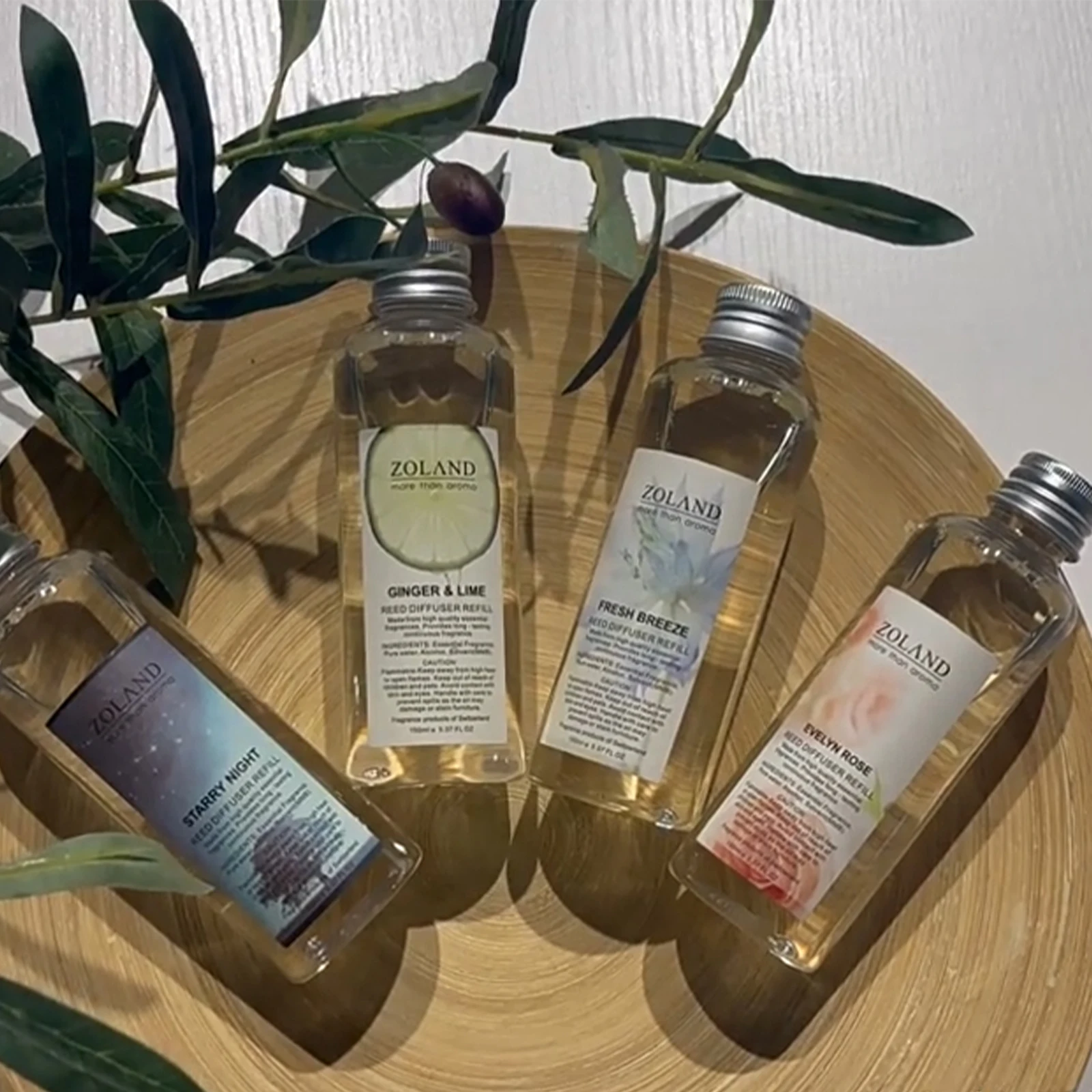 Aromeasy 150ml Original Alcohol Free Fragrance  Essential Oil Aromatherapy Reed Diffuser Repenisher Lavender,Rose,Ocean,Bamboo