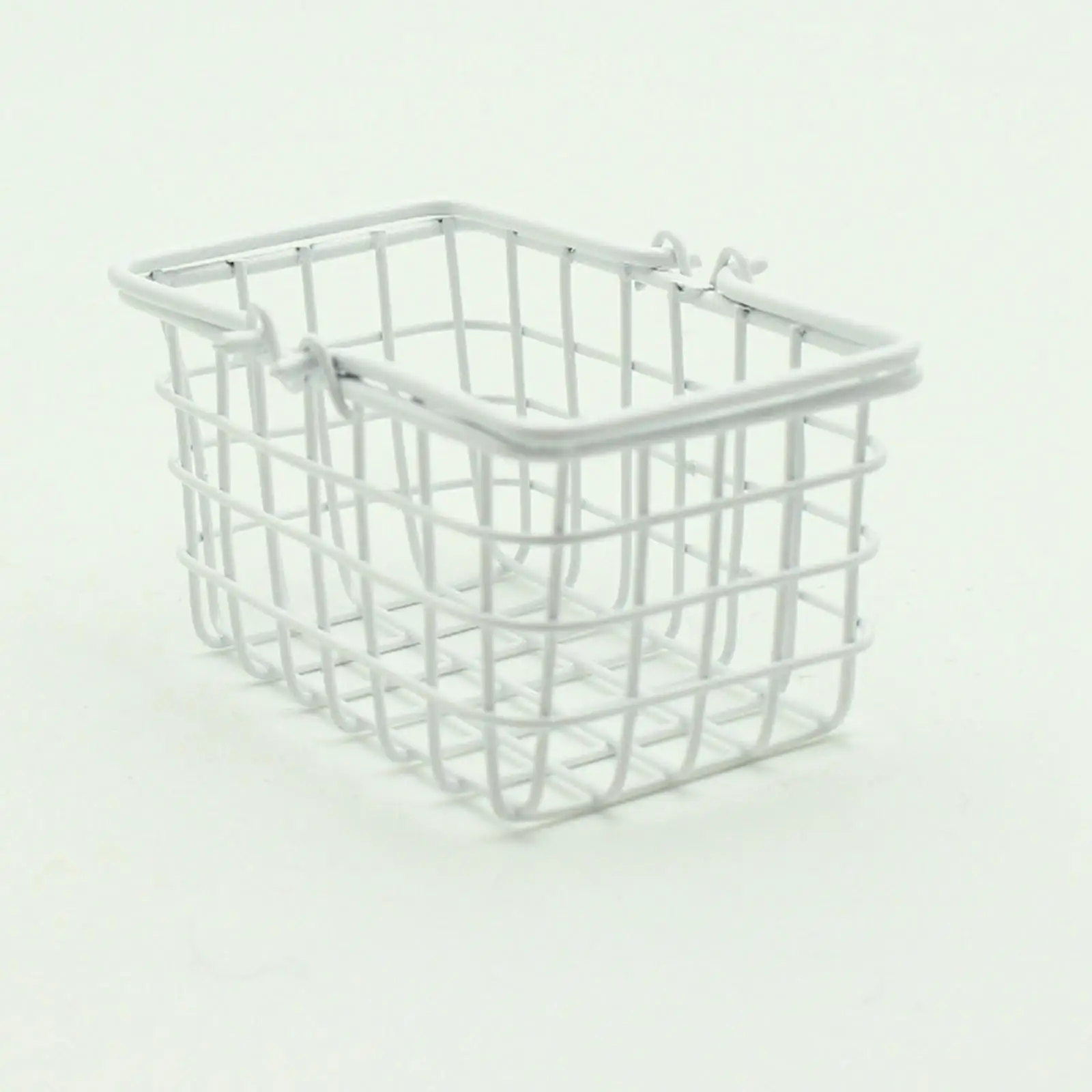 1/12 Scale Simulated Clay Basket Simulated Miniature Shopping Basket for DIY Ornaments
