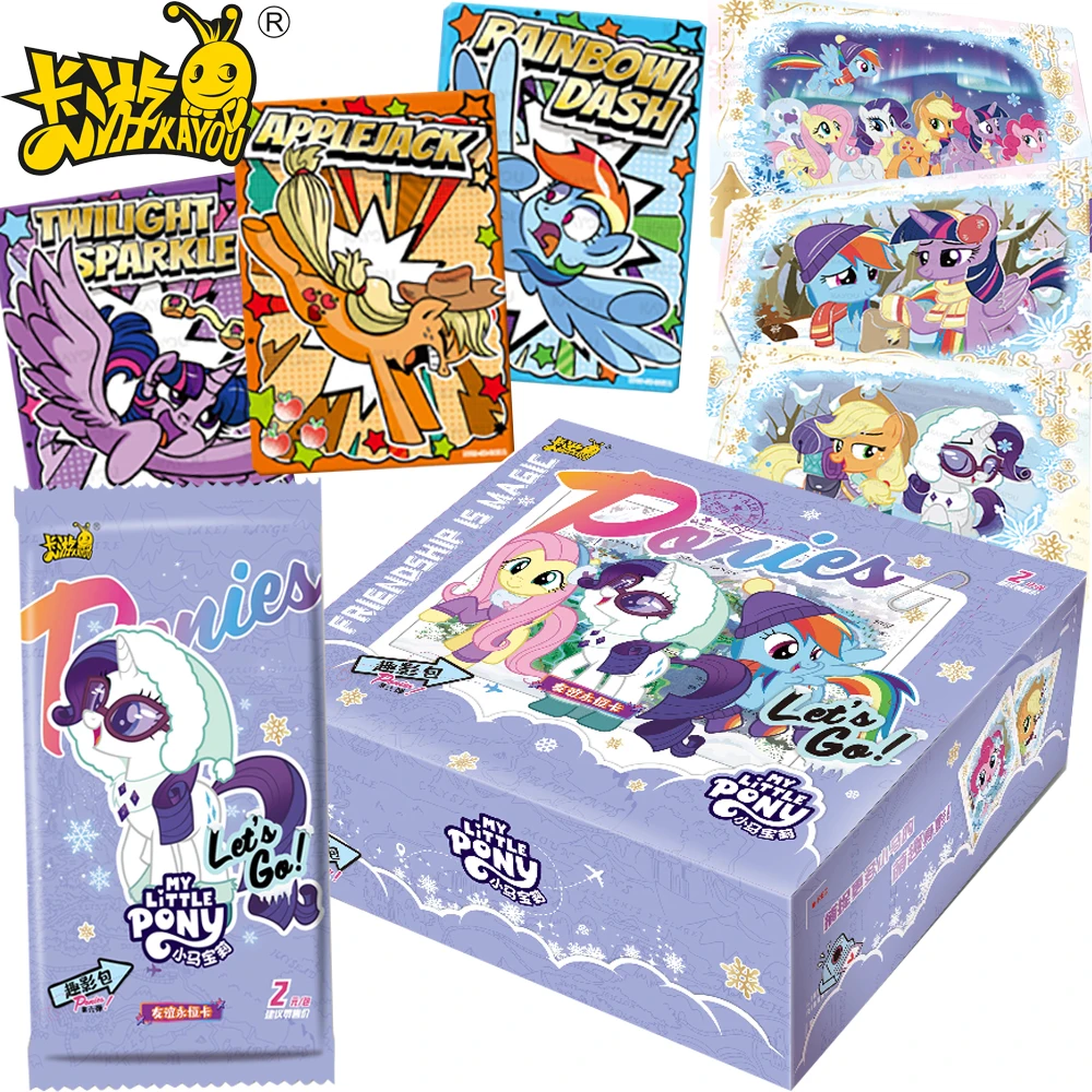 

KAYOU Original My Little Pony Collection Cards Cartoon Lovely Shining Stars Colorful Comic Character Fun Cards Festival Gifts
