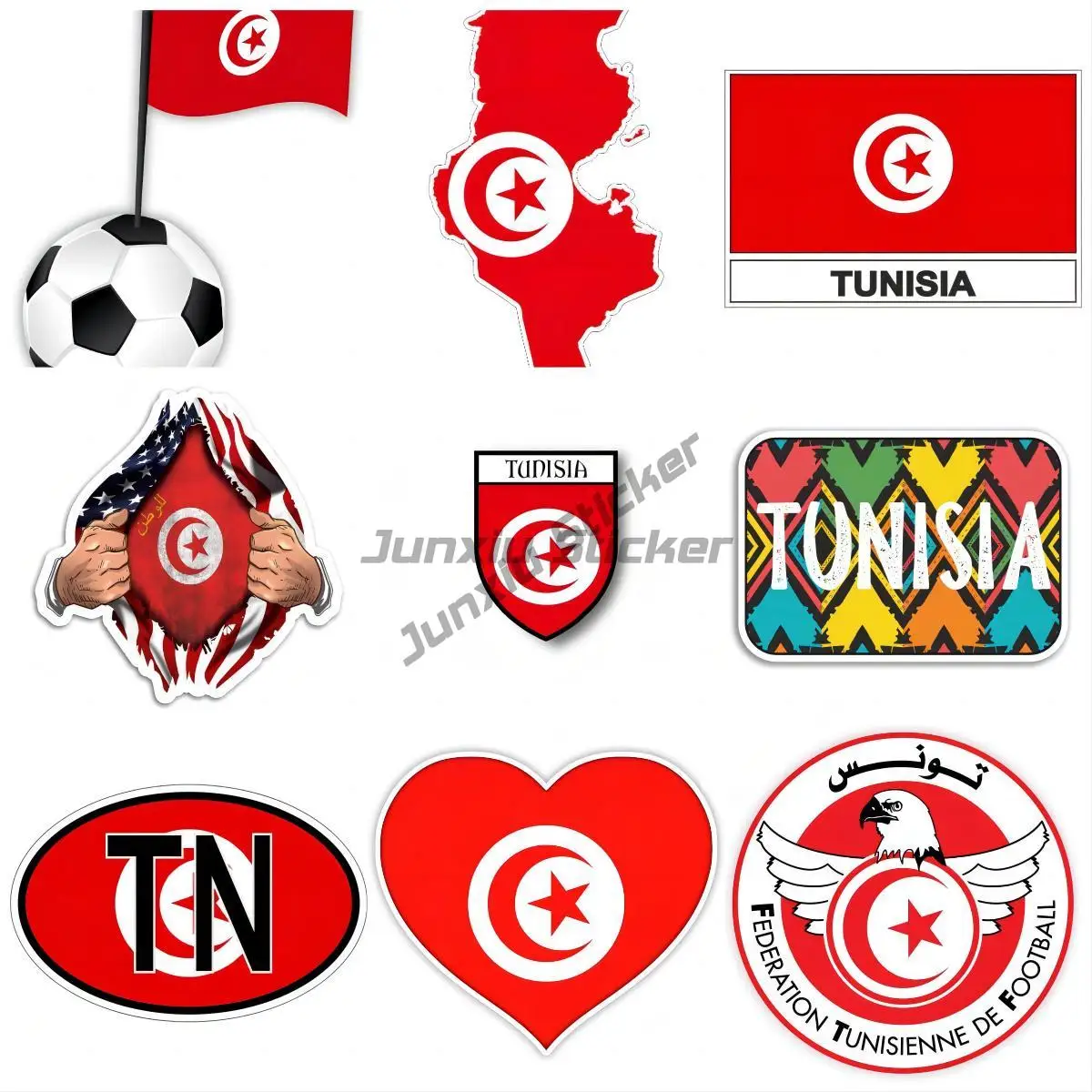 

Seal Tunisia Sticker Vinyl Countries Sticker Decal for Wall, Laptop, Truck, car Bumper Sticker Scratch-Proof Sunscreen