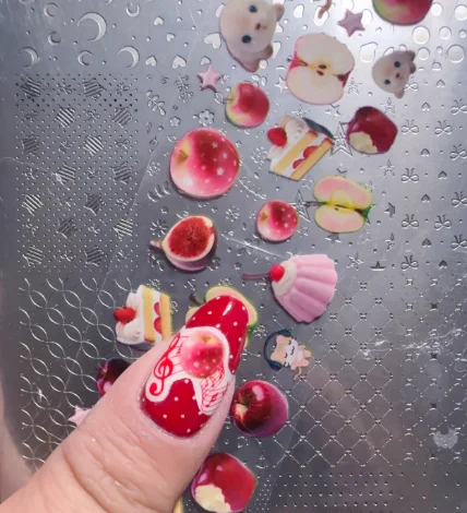 1 Box Blumen-Plumeria-Begonien-Blätter Phalaenopsis-Lilien Nagelfolien Transferpapier Nagelkunst-Aufkleber Nageldekoration – Detail 17