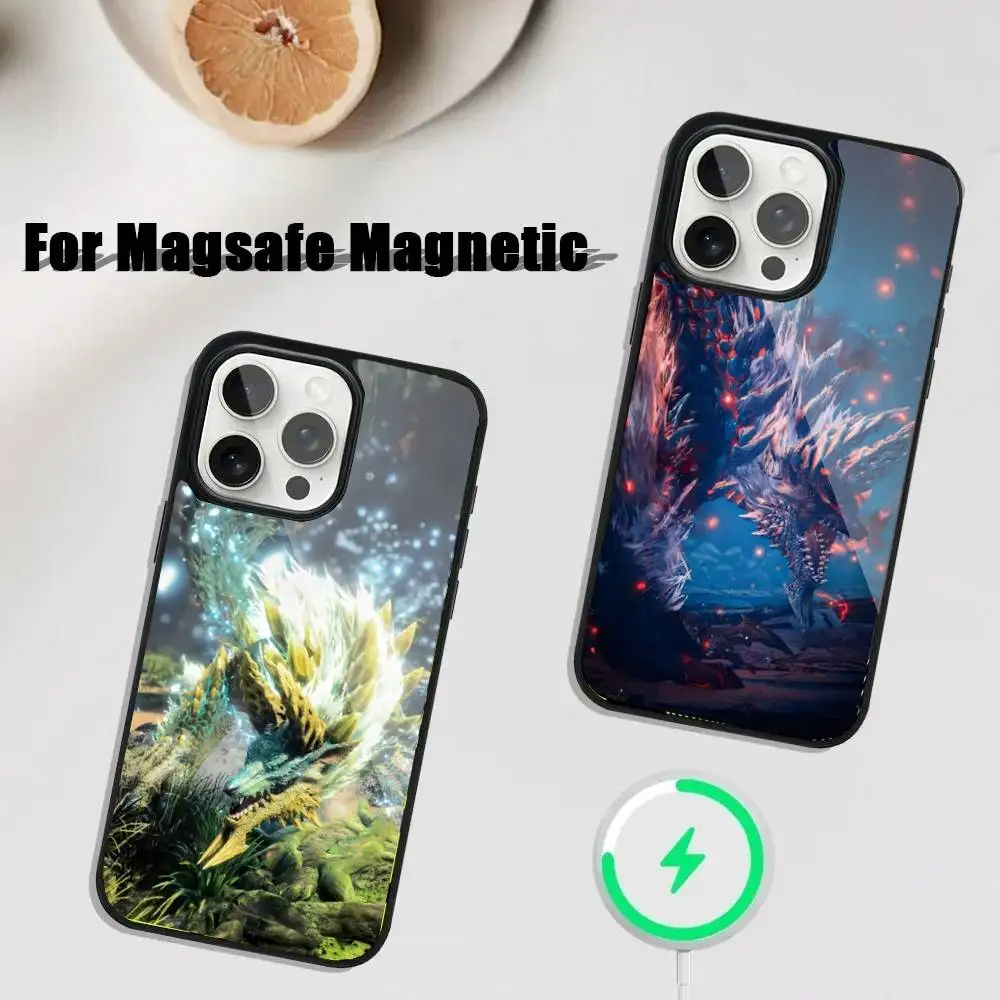 

Monster Z-Zinogre Hunter Phone Case For iPhone 17,16,15,14,13,12,11,Pro,Max,Plus,Mini,SE4,E Magnetic Magsafe Wireless Charging