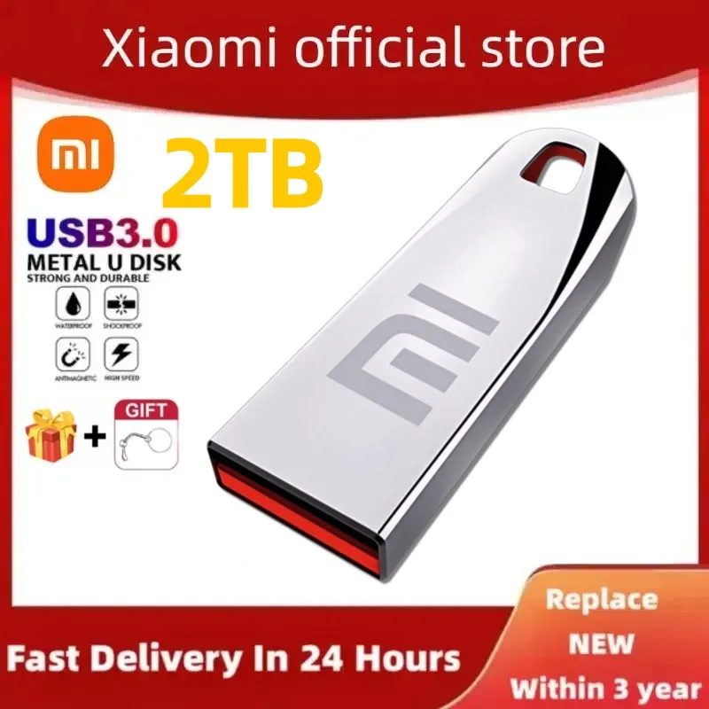 Xiaomi USB3.0 Flash Drives 2TB high speed Hard Drive portable 1TB Type-C 2-IN-1 Pen Drive 512GB metal Memory Stick For Table PC