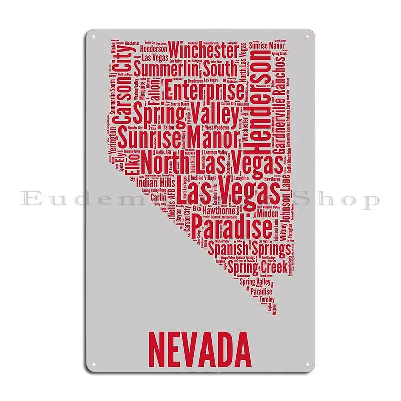 Nevada Metal Sign Party Personalized Garage Garage Funny Tin Sign Poster