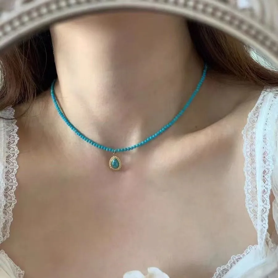 

Vintage Bohemian Style Woven Rice Beads Beaded Necklace Women's Fashion Simple Design Holiday Party Accessories Gift