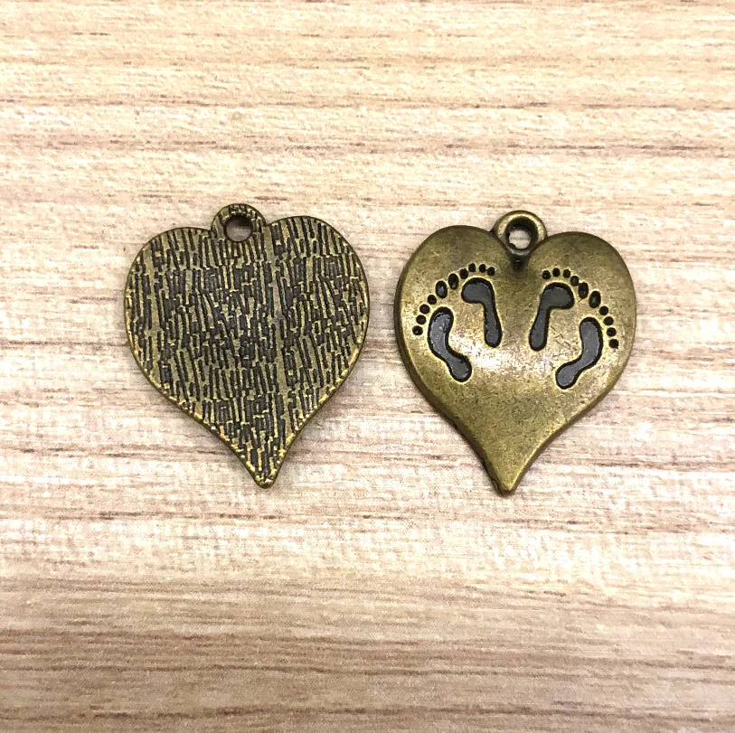 10pcs    21*17mm   Lovely heart design pendants for handmade  Zinc alloy metal    HW3322