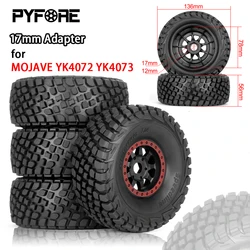 PYFORE 4PCS Off-road Tires 136X56mm Adapter 17mm for MOJAVE YK4072 YK4073 1/7 RC Model Car Desert Truck Accessories Tire 336184