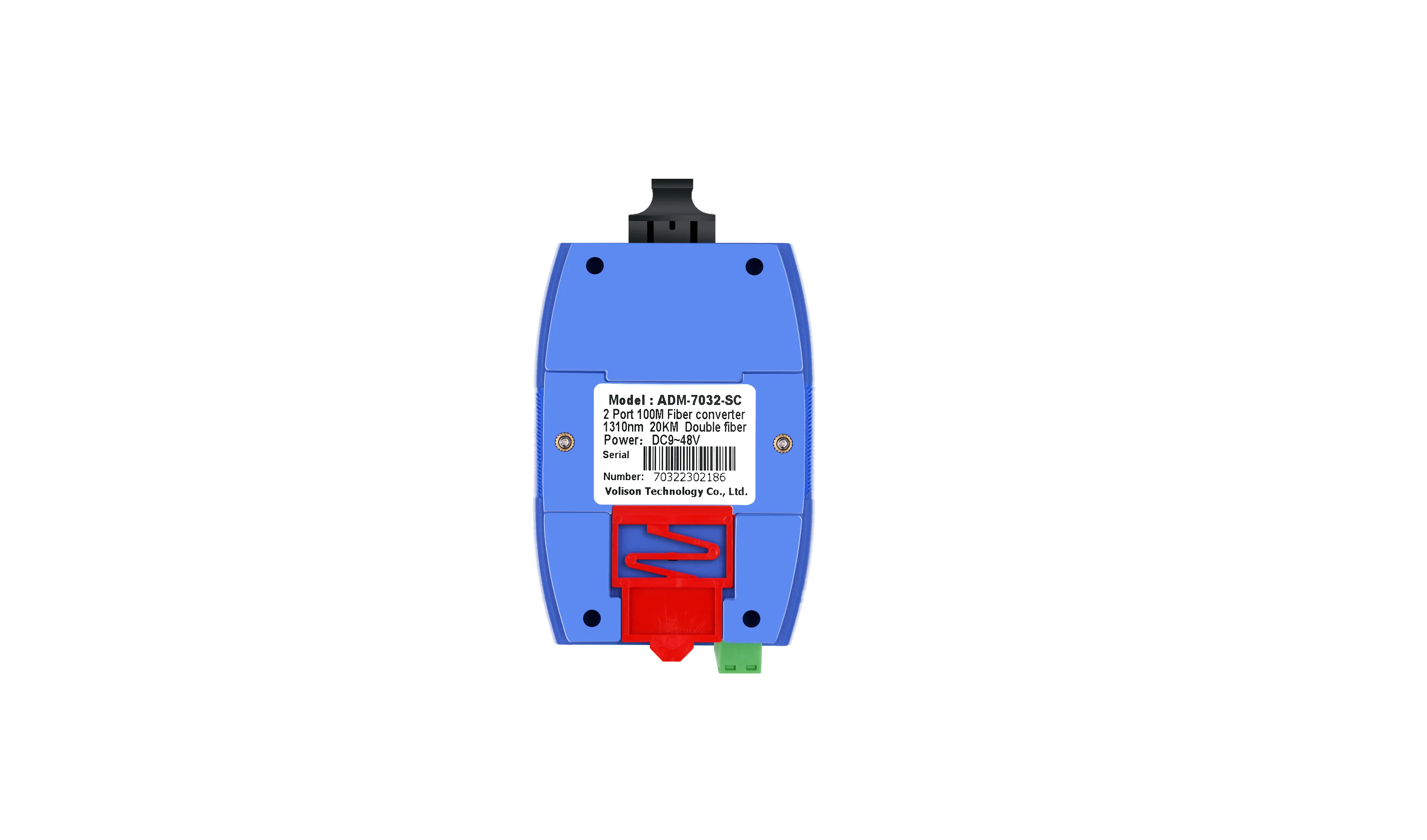 Transceptor de fibra óptica, convertidor fotoeléctrico, riel guía, ADM-7032 SC SC1 FC Industrial 1 óptico 2