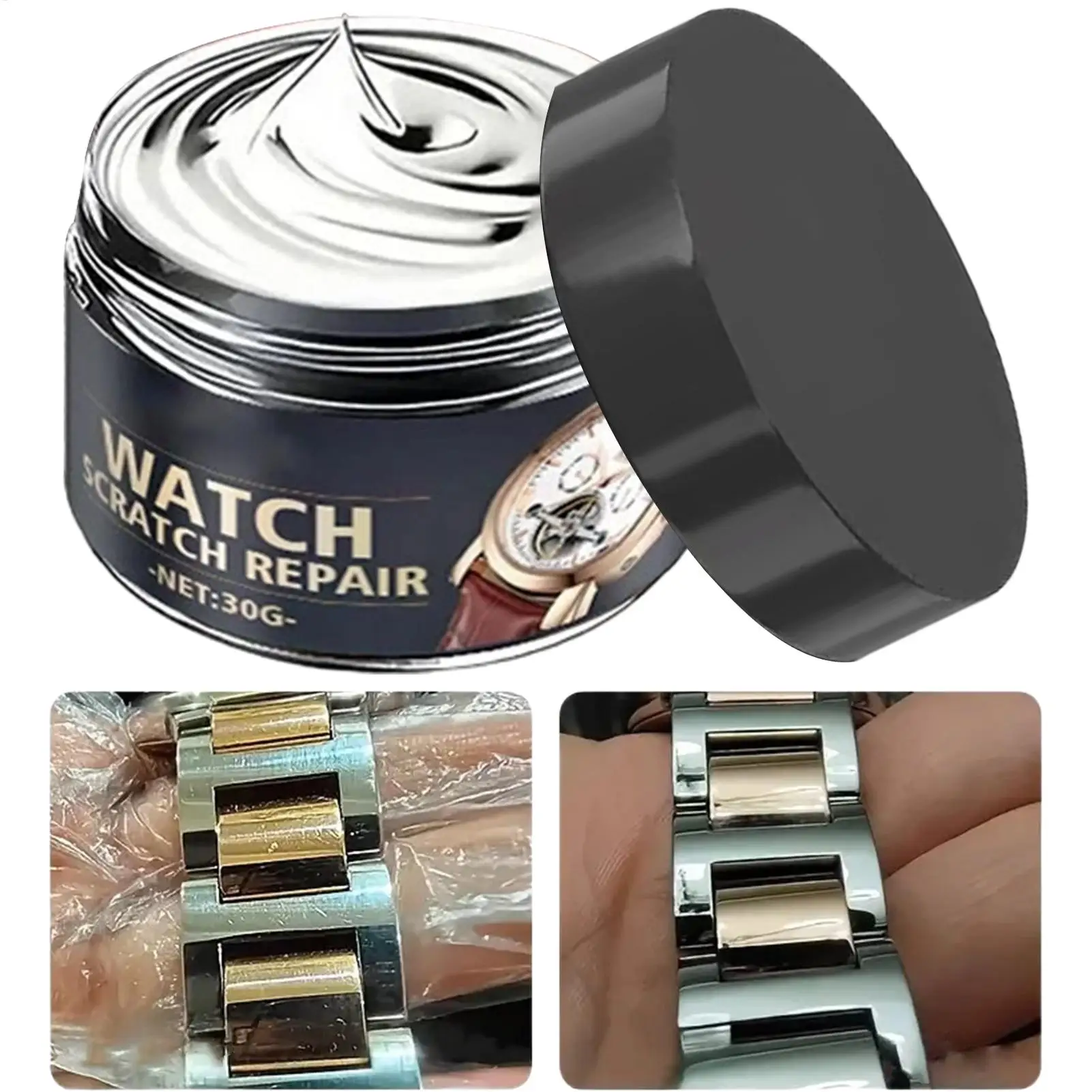 Professional Watch Scratch Remover Gentle Portable Maintenance Wax Watch Cleaning Kit for Beginner Daily Home Indoor Friends