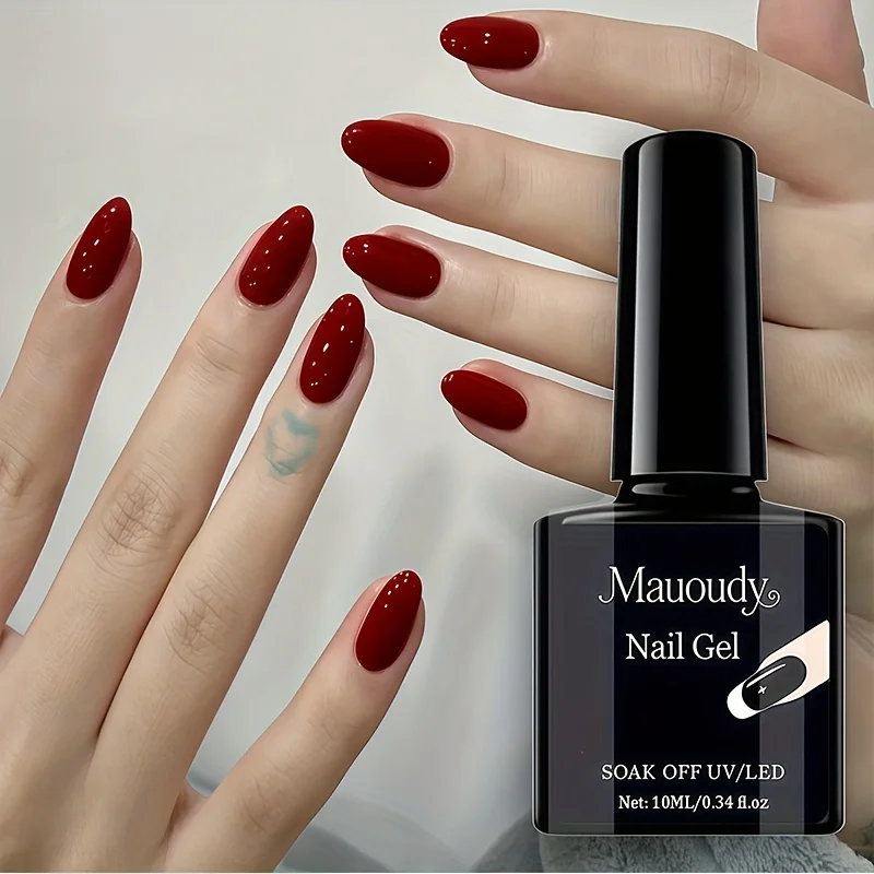 Smalto per unghie gel rosso intenso, smalto rosso ciliegio profondo, è il perfetto regalo di festa per le donne. , smalto per donne, unghie per feste
