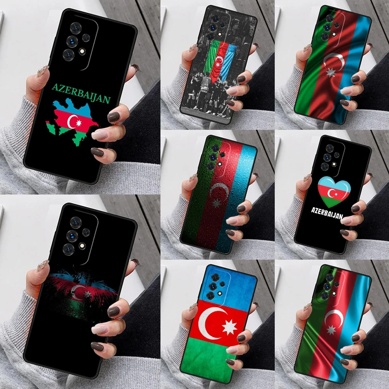 Azerbaijan Buta Flag Phone Case For Samsung Galaxy S23 S21 S20 FE S24 S22 Ultra Note20 S10 S9 S8 Plus A40 A52 A12 A13 A53