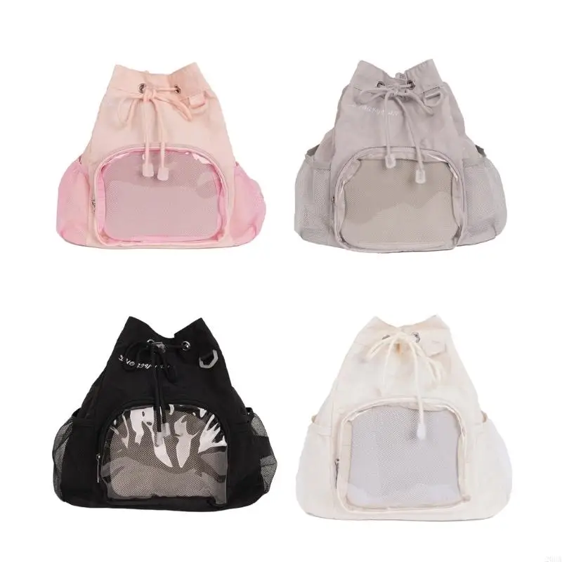

Itabag Drawstring Backpacks Pin Display Backpacks with Insert for School Anime Cosplay Clear Backpacks Daypack Travel Bag 20CA
