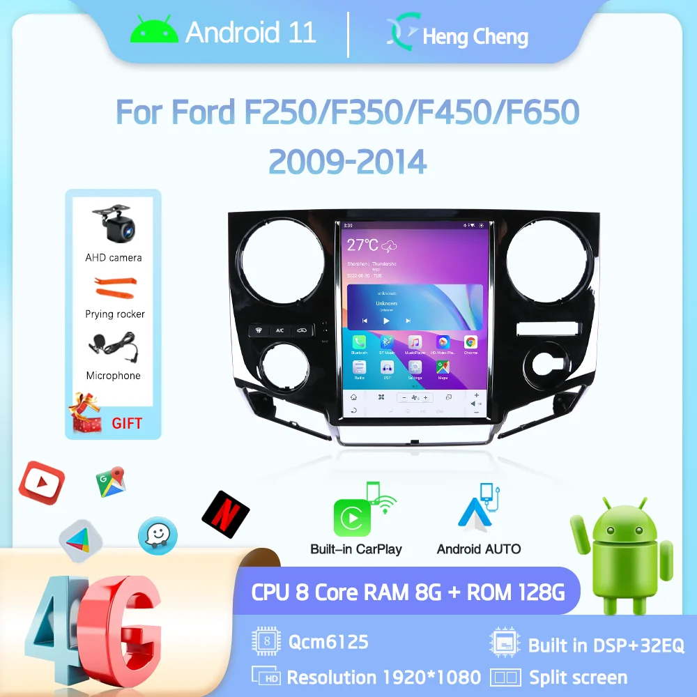 

12.1Inch For Ford F250/F350/F450/F650 2009-2014 Car Multimedia Video Player GPS Navigation Radio Android11 8Core CarPlay 4G Host