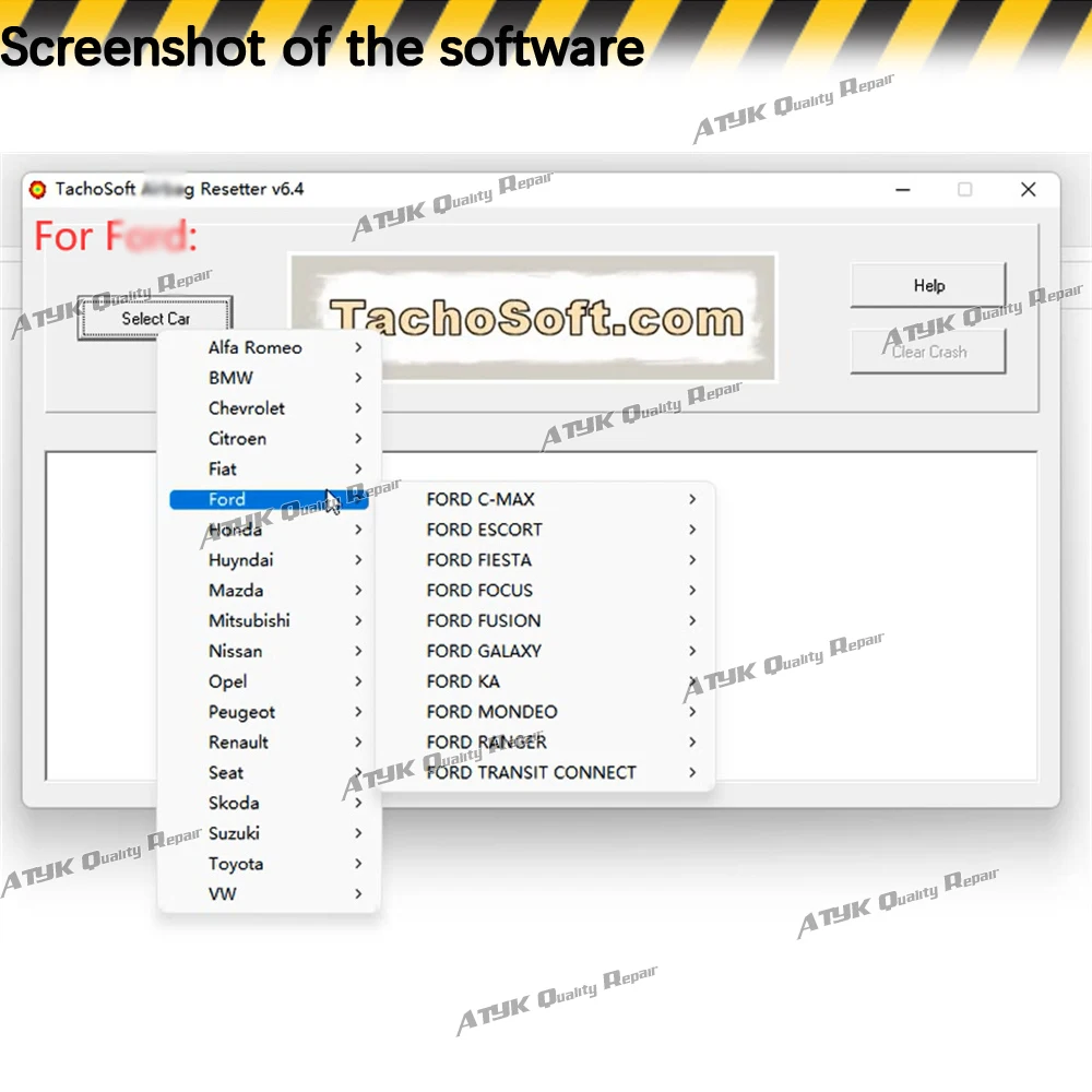 Tachosoft Airbag Resetter V6.4 inspectietools Auto-onderhoud 6.4 airbag resetter Reparatieapparatuur obd2 scanner auto