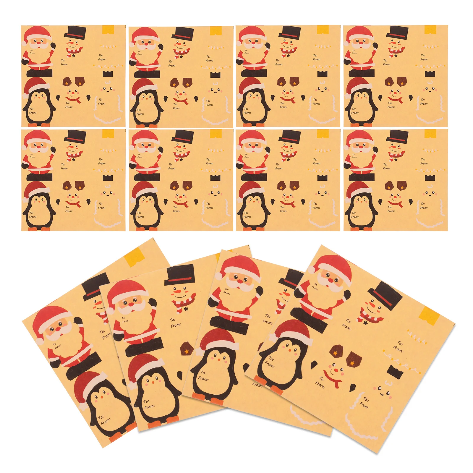 20 Sheets Self-adhesive Label Sticker Stickers Candy Holder Cards Note Beautiful Christmas Gift Tags Paper Ball Father