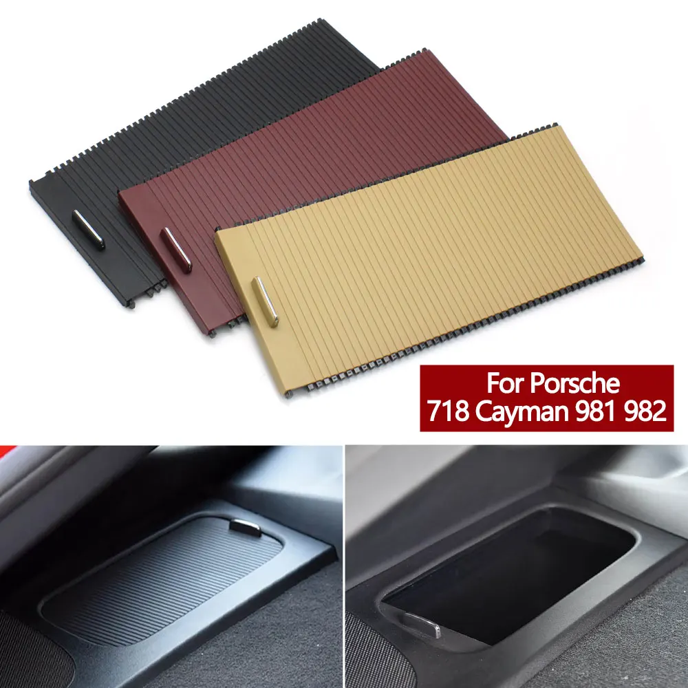 Car Rear Pillar C Water Cup Holder Roller Cover Trim Zipper Rolling Curtain Replace For Porsche 718 Cayman 981 982 2013-2023