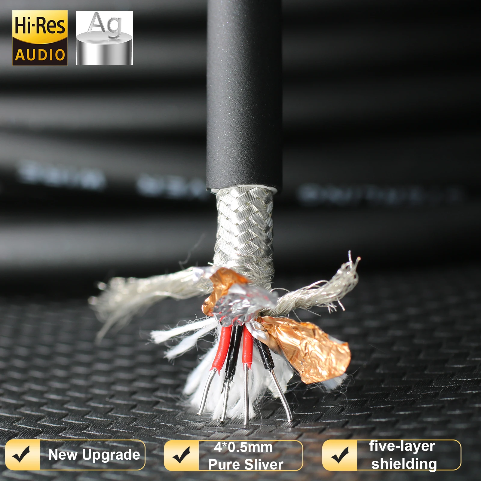 fk-108ag-hifi-7mm-4-core-05mm-9999-filo-in-argento-sterling-puro-15awg-treccia-a-cinque-strati-foil-shield-cavo-audio-di-interconnessione
