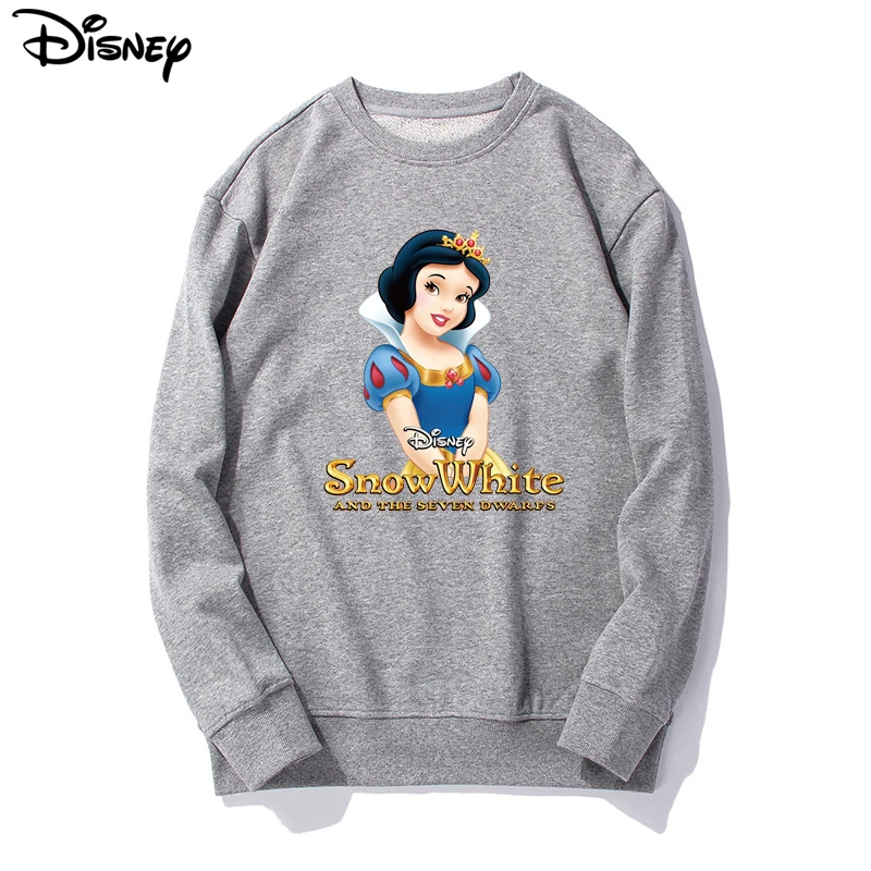 Disney Brand Clothing New Arrival Top Fashion Pullovers Casual Cotton Cartoon Print Short Snow White O-neck Women Sweatshirts