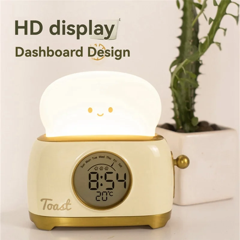 

Toast Night Lamp Lights With Timing Function And Infinite Dimming 1200Mah Night Light For Bedroom, Bedside, Desktop-B91B