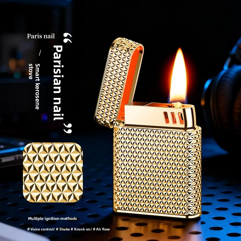 New Retro Metal Fire Oil Steamer Open Flame Creative Personalized Cigarette Light Smoke Tool Lighters Smoking Gadgets for Men