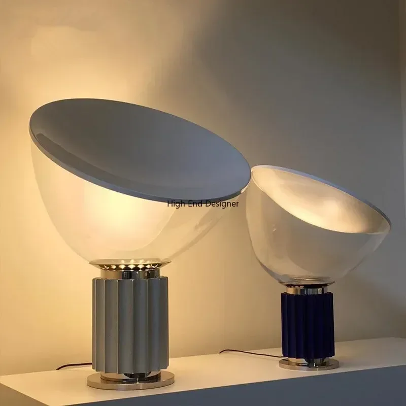 

Italian Designer Modern Tower LED Desk Lamp Nordic Bedside Table Light for Bedroom Living Room Glass Radar Battery Power Supply