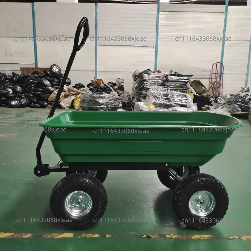 75L dump truck garden tool cart garden dump truck pull trolley tractor