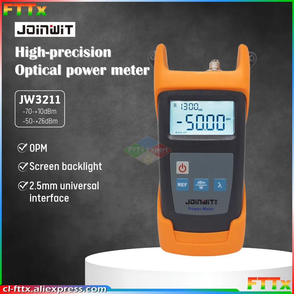 Joinwit JW3211 High Precision Optical Power Meter Fiber Optic Line Power Detection Optical Link Loss