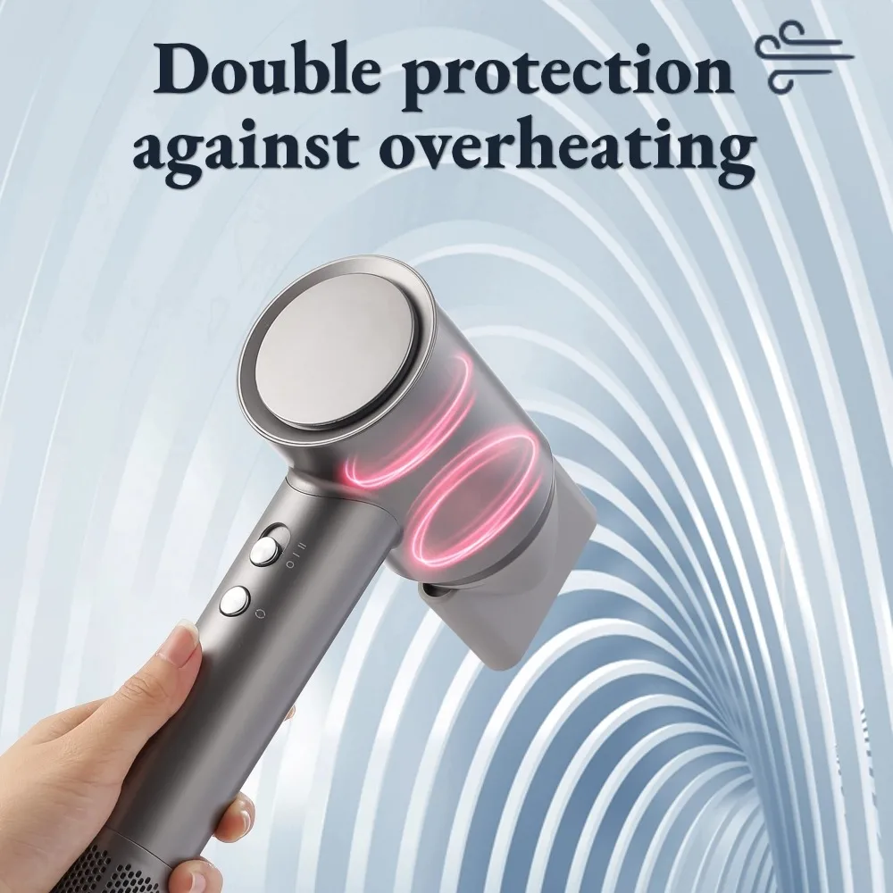 مجفف شعر عالي السرعة 500 مليون مجفف شعر للعناية الأيونية السالبة منخفض الضوضاء للتحكم الحراري مع فوهة مغناطيسية