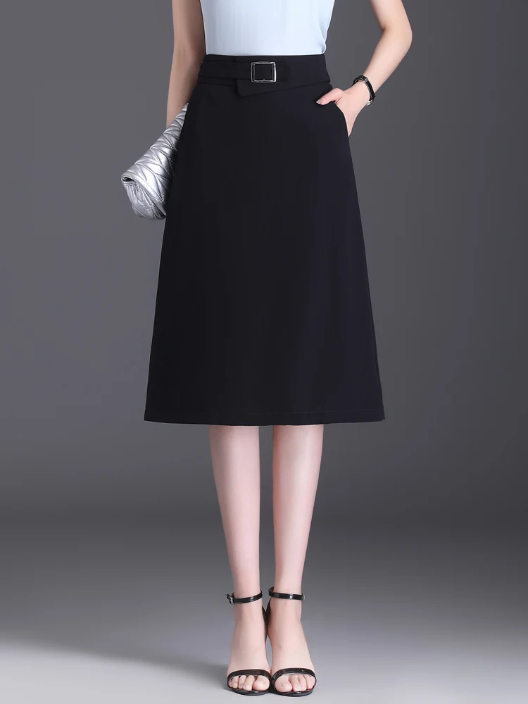 

Женский женский тонкий костюм трапециевидной формы длиной до колена, облегающая юбка, весна-лето, эластичная талия, элегантный тонкий офисный женский костюм, юбка