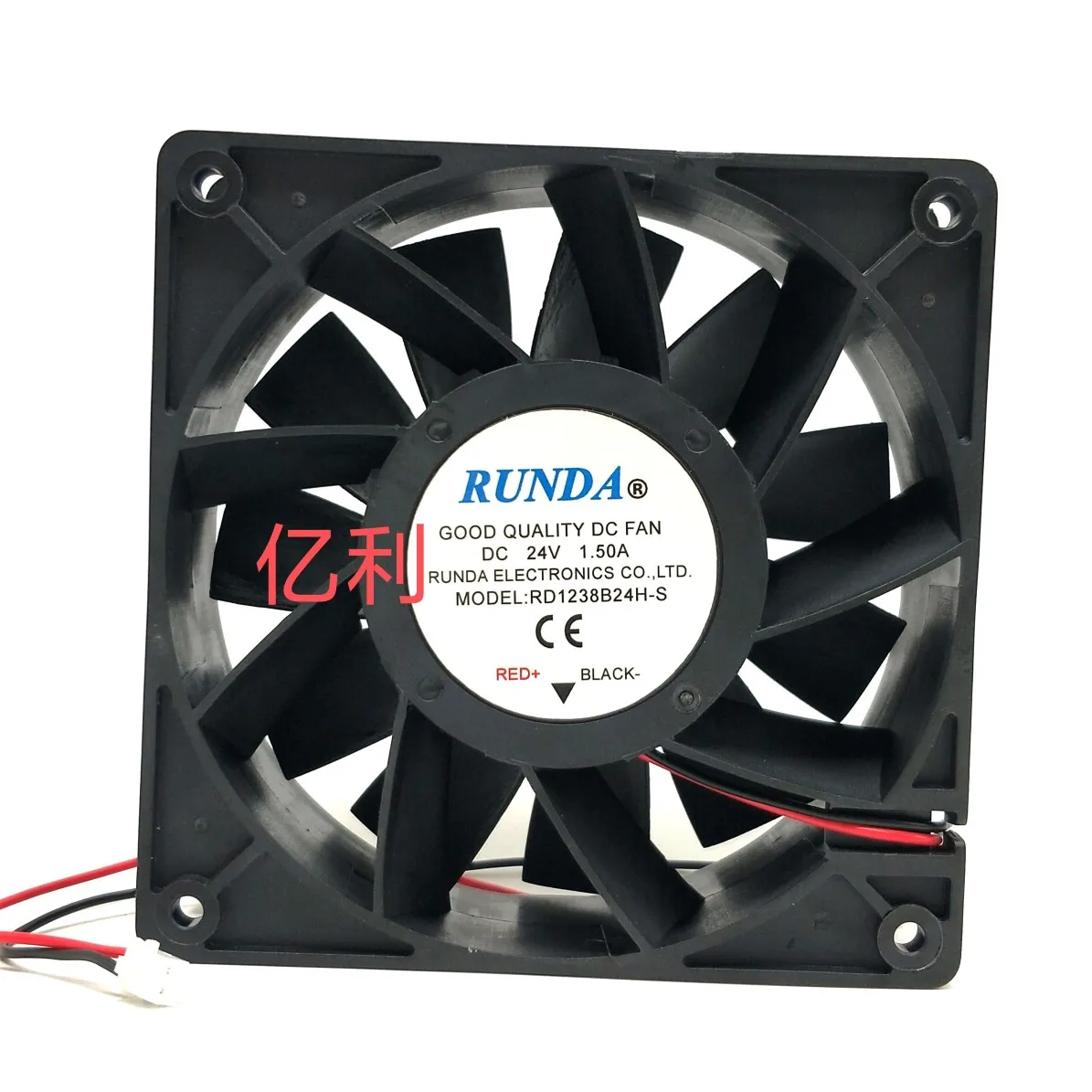 

RUNDA RD1238B24H-S DC 24V 1.5A 120x120x38mm 2-Wire Server Cooling Fan