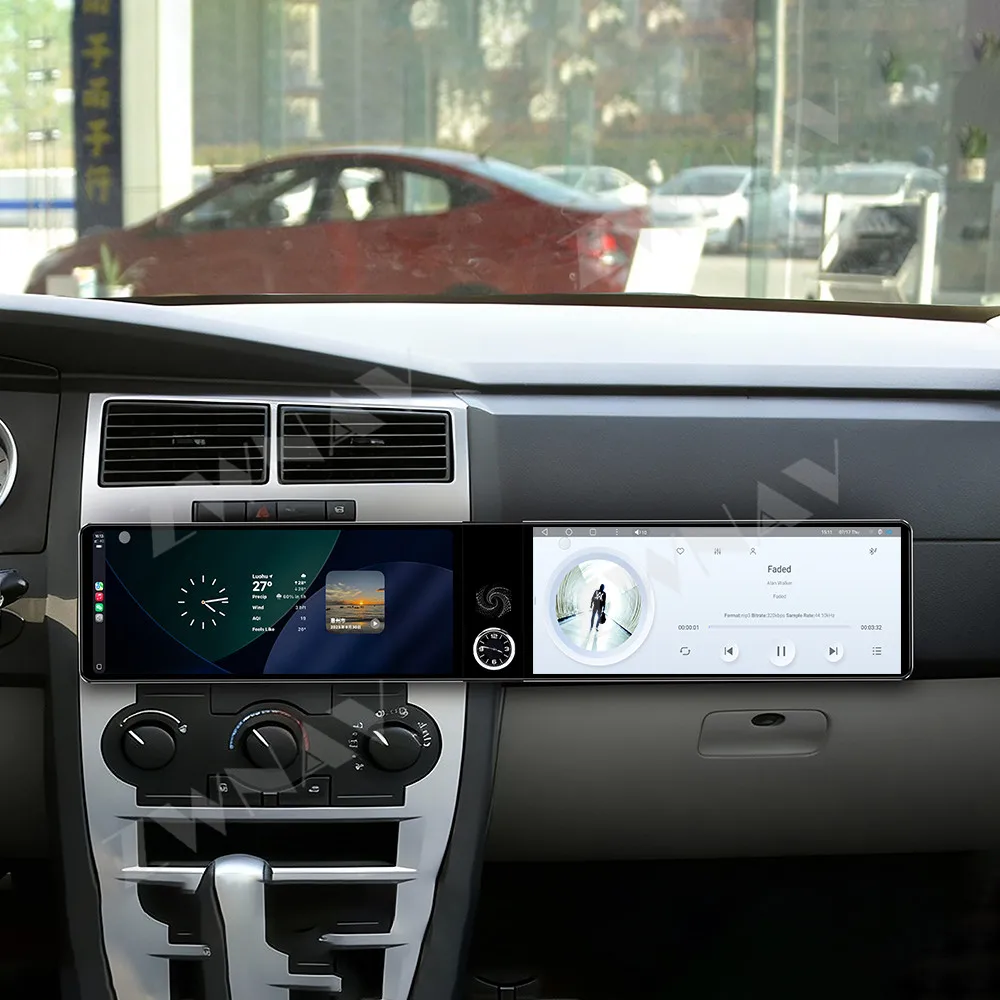 

Android 13 12.3" Hd Touch Dual-Screen For Dodge Charger/Magnum 2004-2007 Car Gps Multimedia Player Car Interior Accessories