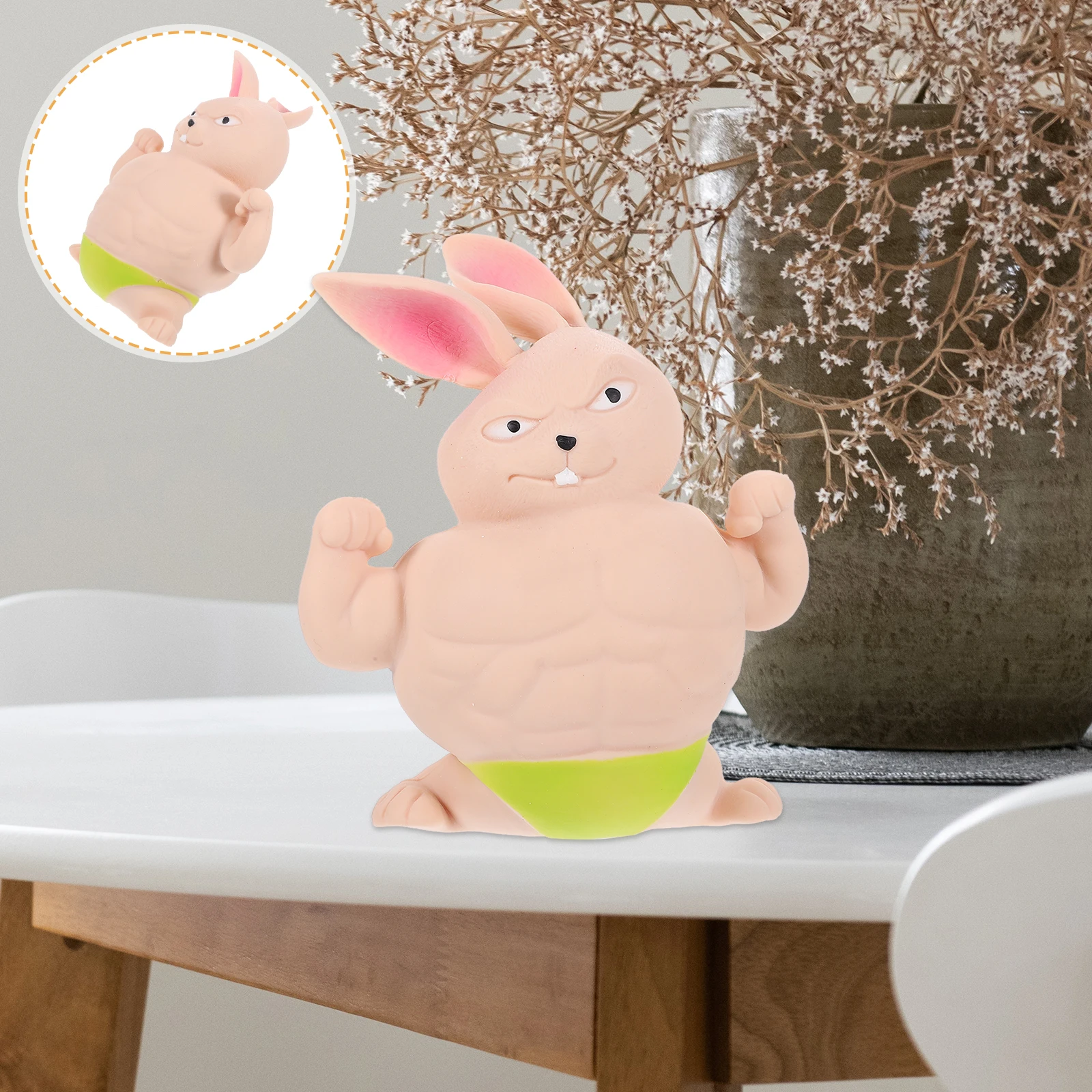 

Muscle Rabbit Squeezing Animal Stretchy Stress Relief Funny Rabbit Shape Decompression Squeeze Sensory Plaything