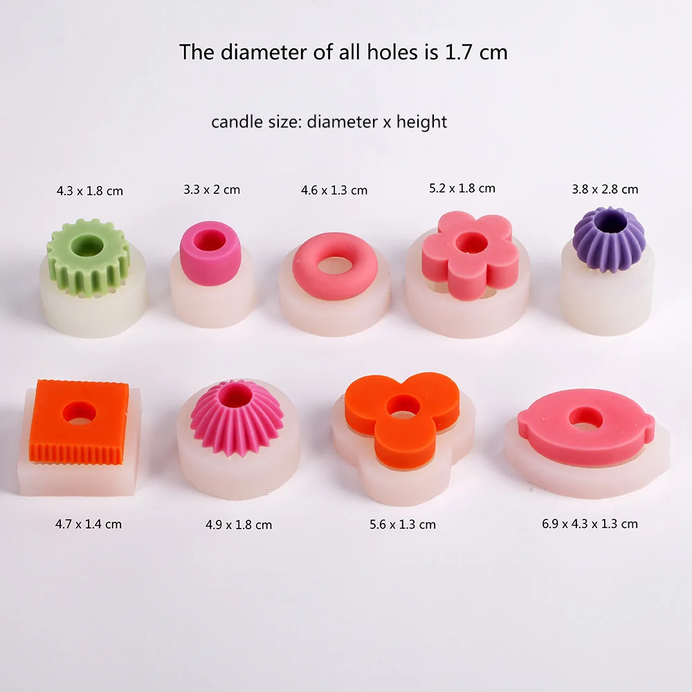 Nicole Stackable Silicone Candle Molds Aromatherapy Modular Candle Making Mould Home Ornaments Handmade Tool
