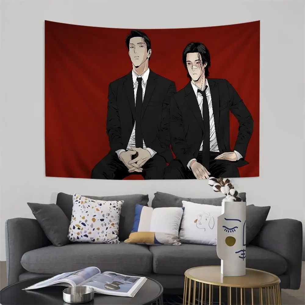 Peace of God bl Anime DIY Wall Tapestry Hippie Flower Wall Carpets Dorm Decor Wall Art Decor
