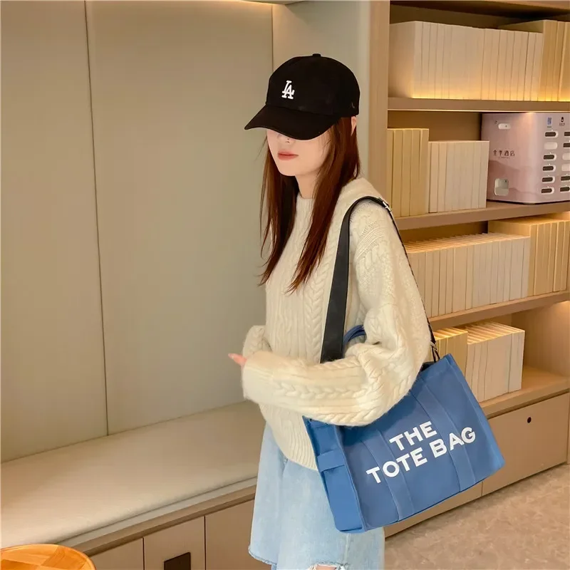 Tote Bag for Women Canvas Shopper Large Capacity Luxury Designer Brand Female Summer Bag Shoulder Wallet Crossbody Sling Purse