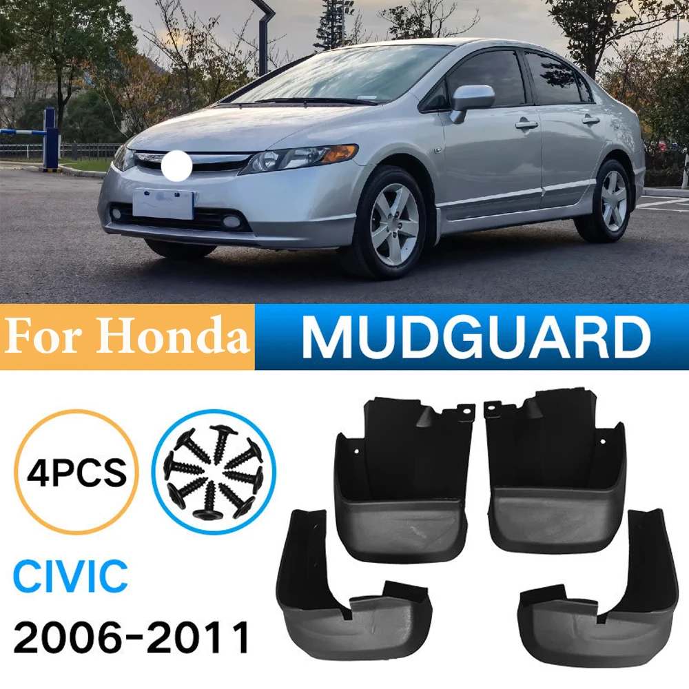 

Car-styling MudFlaps For Honda Civic 2006-2011 models Mud Flap Splash Guard Mudguards Front Rear Fender Car Accessories