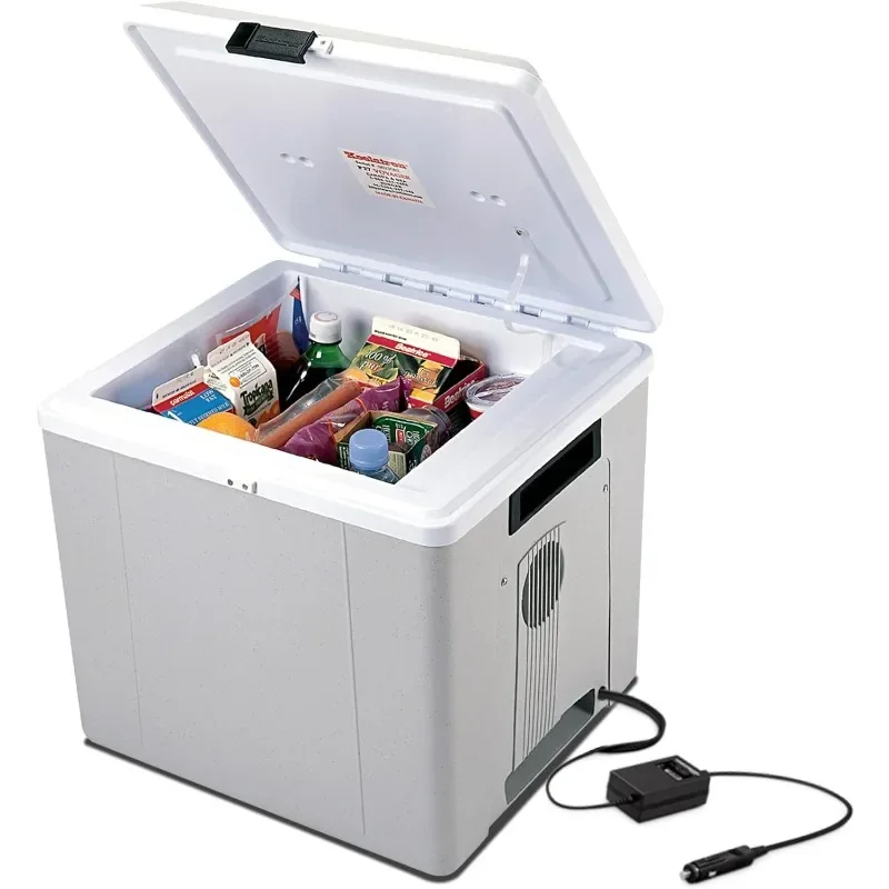 Koolatron Electric Portable Cooler Plug in 12V Car Cooler/Warmer 29 qt (27 L), No Ice Thermo Electric portable Fridge