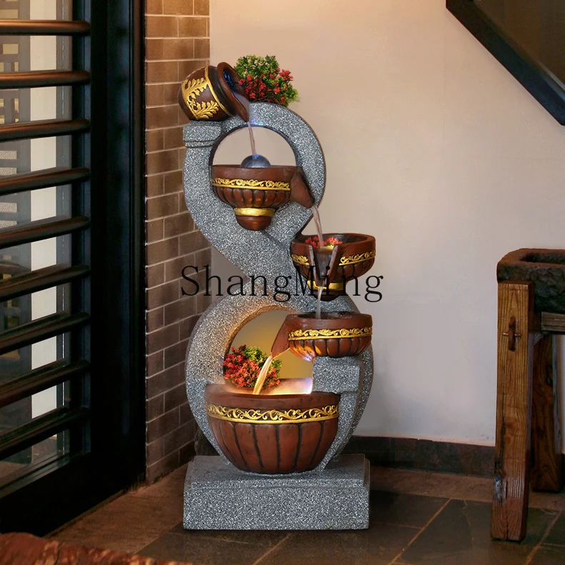 

CL Ornament Bafanglai Flowing Water Ornament Living Room Circulating Water Fountain Entrance