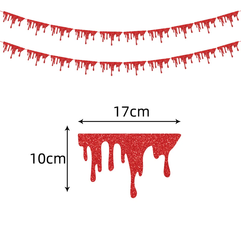 Halloween Blood Banner Decoration Outdoor Haunted House Pull Flag Horror Props Flower Puller
