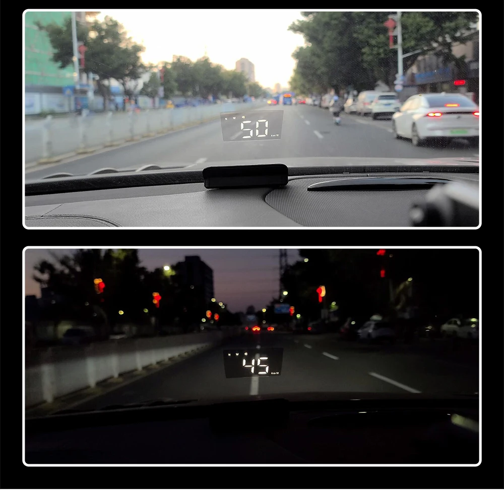 M1 GPS HUD Auto Head Up Display Kompass Geschwindigkeit MPH KMH Whit Alarm System Projektor Bordcomputer Windschutzscheibe Projektor Gauge ﻿ – Detail 20